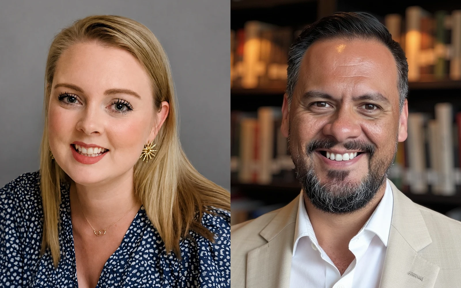 Cara Maloney and Percy Silva, newly appointed vice presidents in Next Play's Sports and Entertainment division.